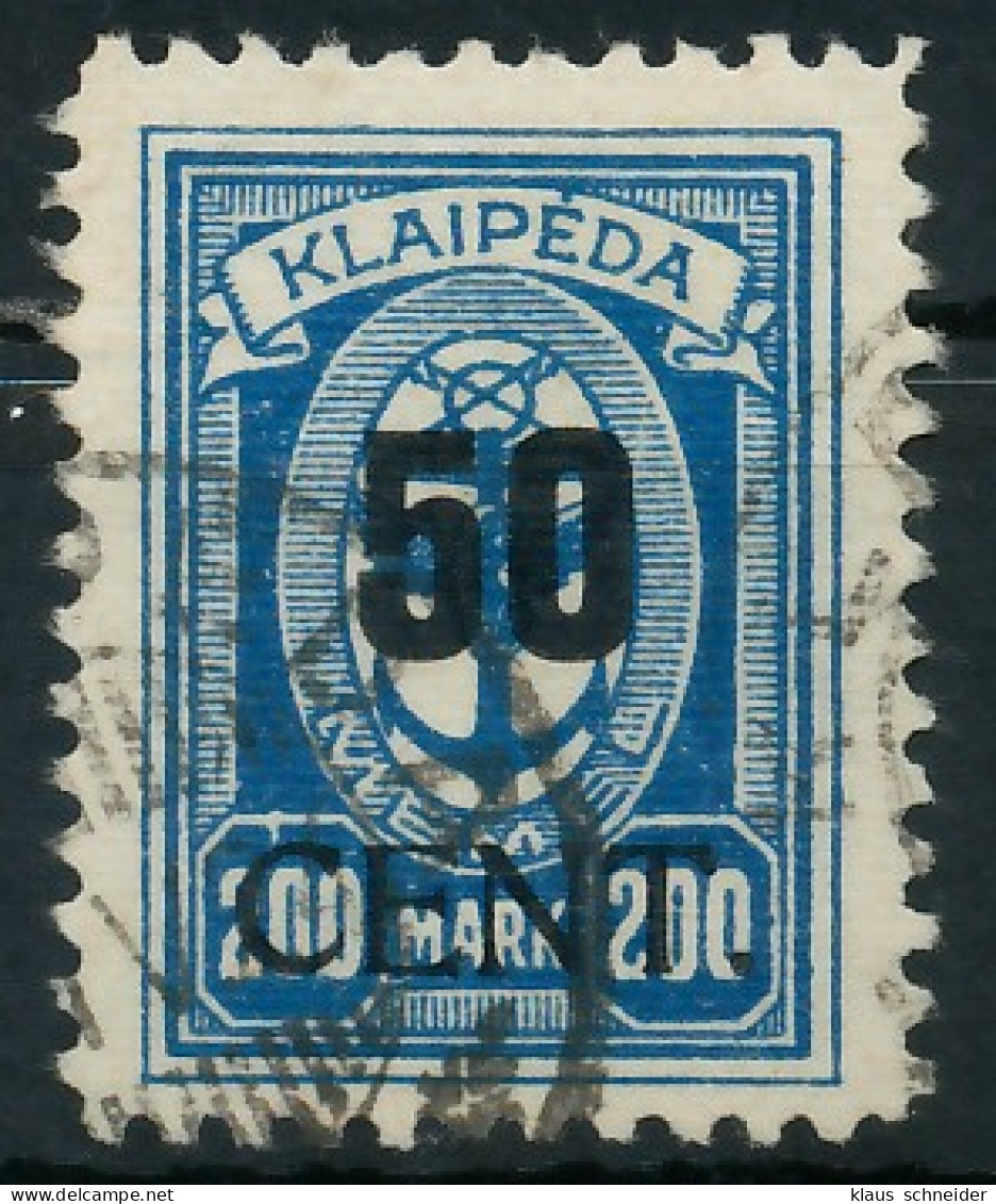 MEMEL 1923 Nr 197 Gestempelt Gepr. X416B02 - Memel (Klaipeda) 1923