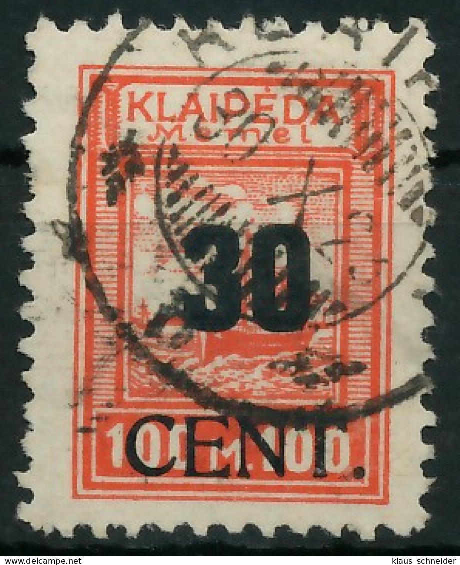 MEMEL 1923 Nr 196 Gestempelt Gepr. X416AFE - Memel (Klaipeda) 1923