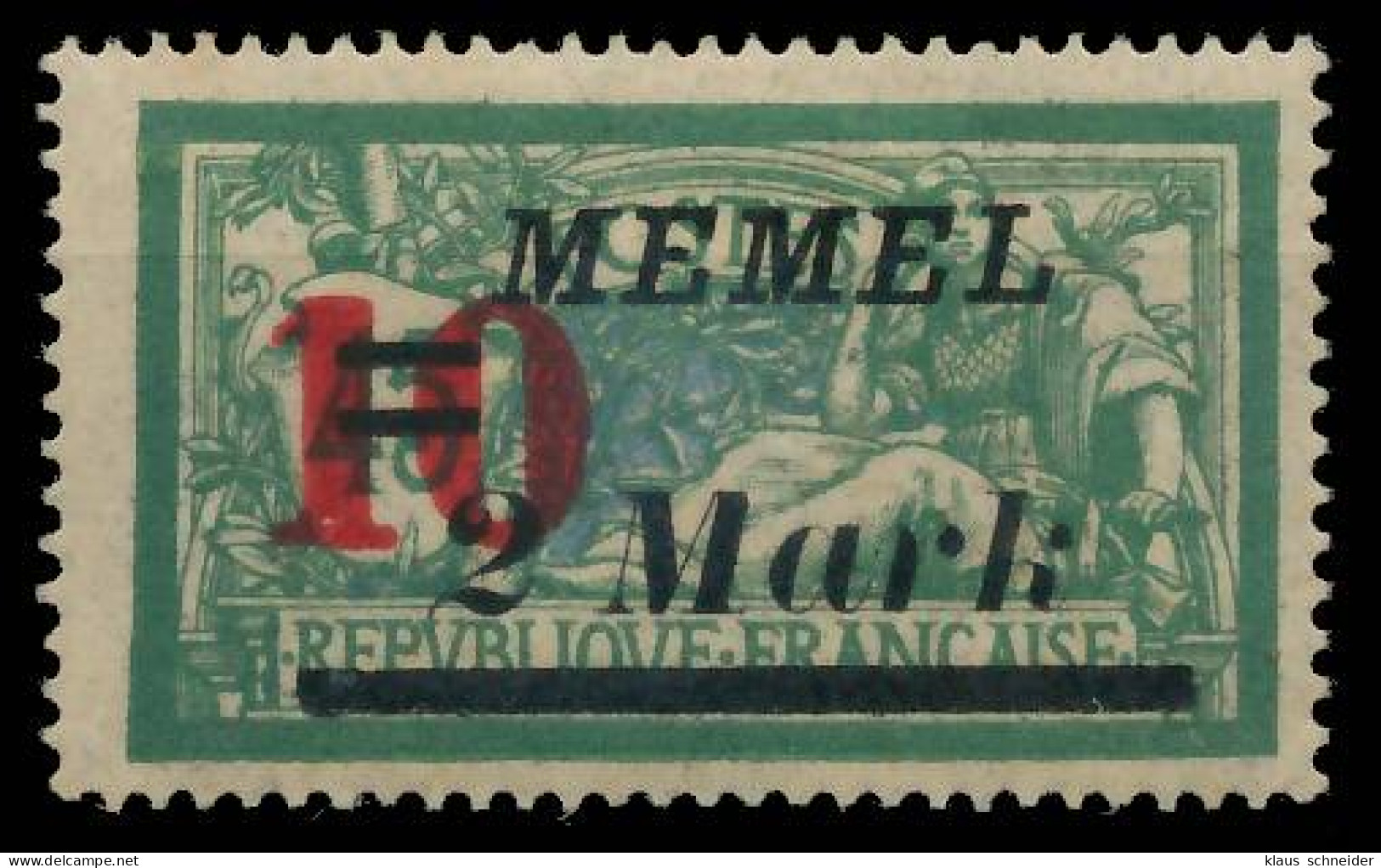 MEMEL 1923 Nr 121IV Ungebraucht X416B82 - Memel (Klaïpeda) 1923