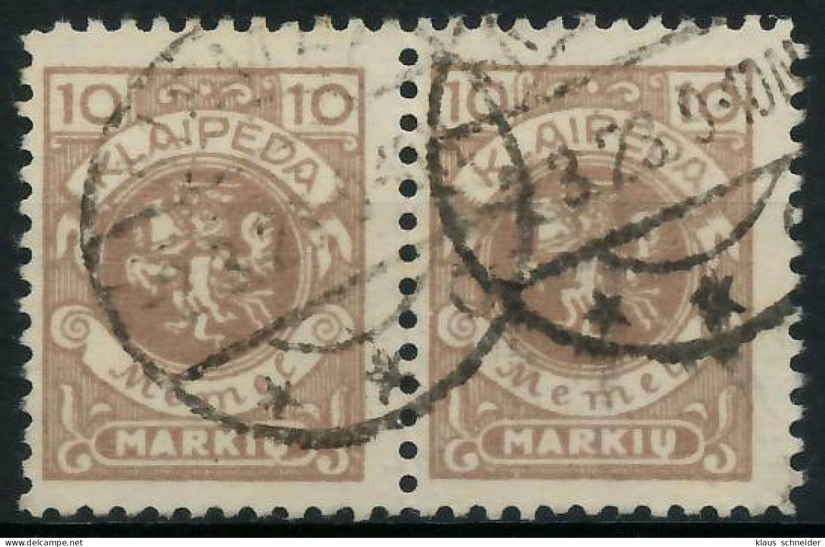 MEMEL 1923 Nr 141 Gestempelt WAAGR PAAR Gepr. X416BF6 - Memel (Klaïpeda) 1923