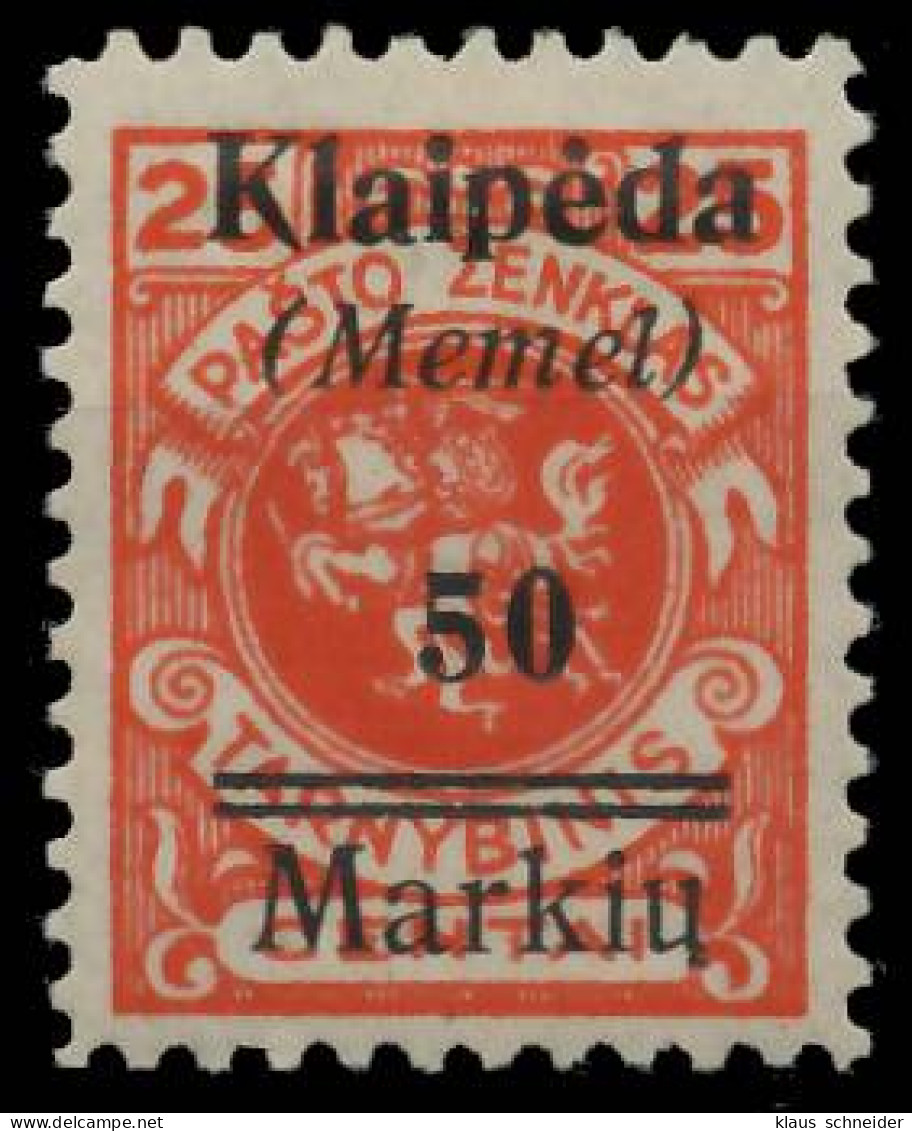 MEMEL 1923 Nr 131 Ungebraucht X416C4A - Memel (Klaïpeda) 1923