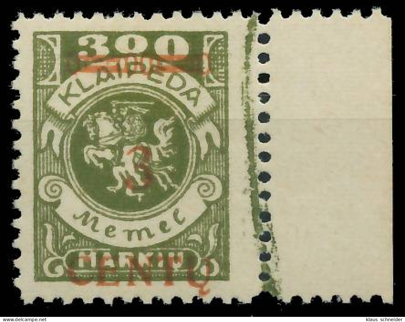 MEMEL 1923 Nr 168AII Postfrisch Gepr. X41E436 - Memel (Klaipeda) 1923