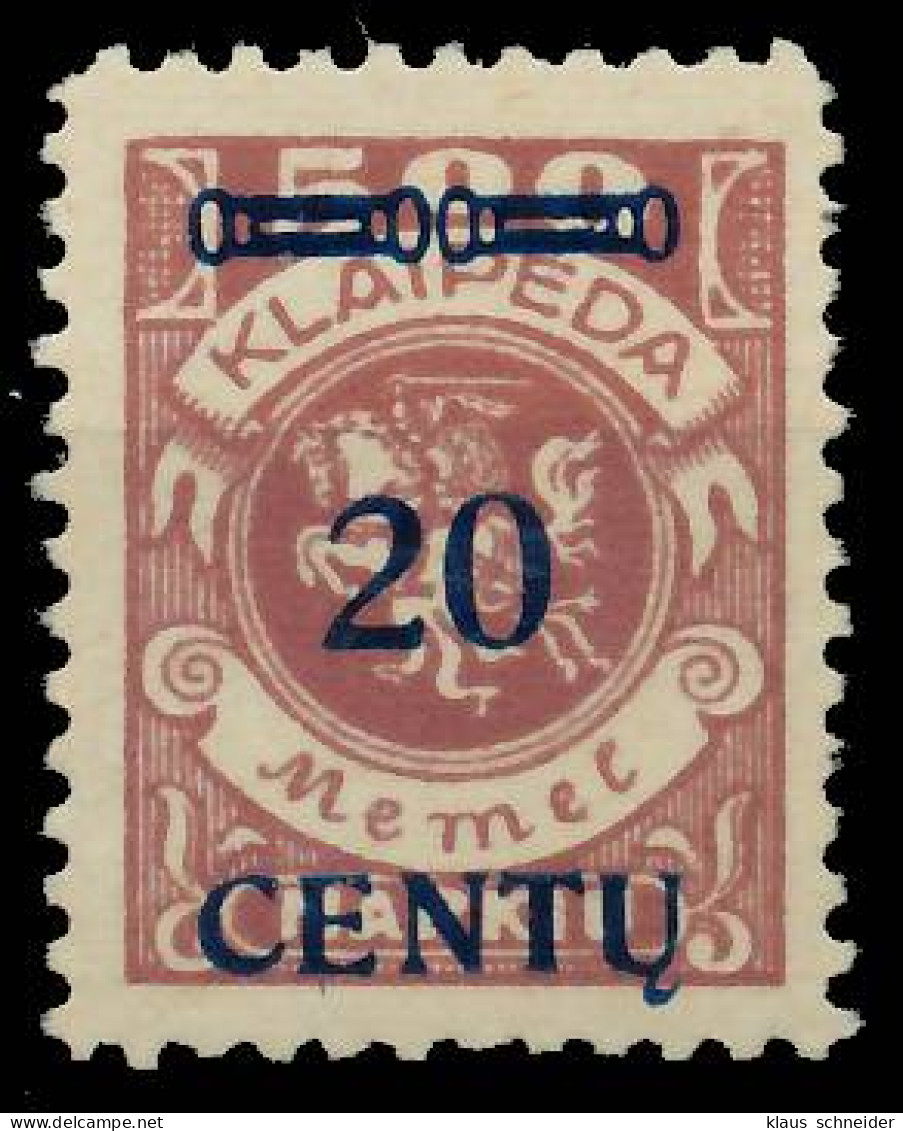 MEMEL 1923 Nr 171AI Postfrisch X41E45E - Memel (Klaipeda) 1923
