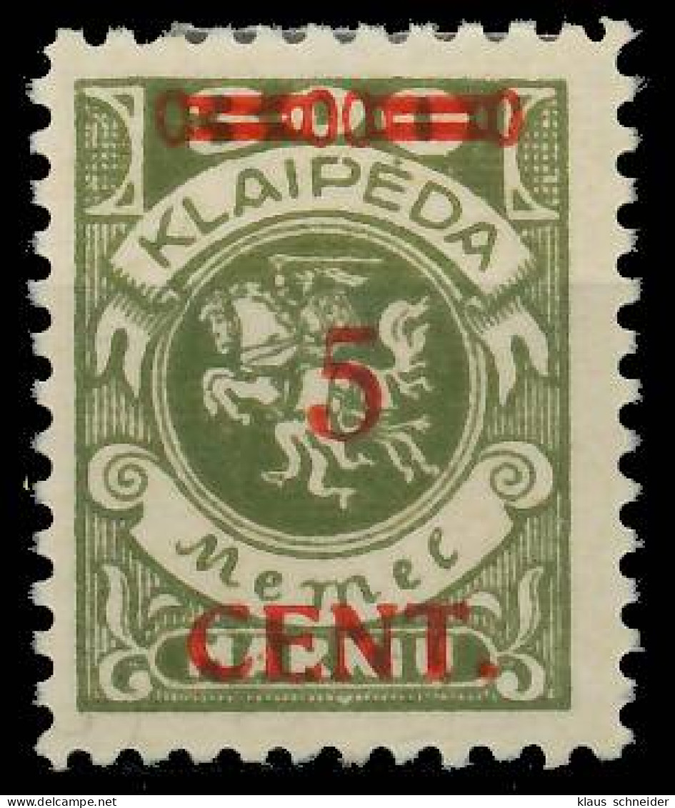 MEMEL 1923 Nr 174IIe Ungebraucht X41E4EE - Memel (Klaïpeda) 1923