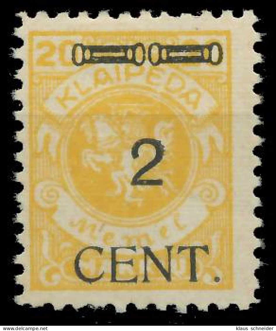 MEMEL 1923 Nr 176IV Ungebraucht X41E59A - Memel (Klaipeda) 1923