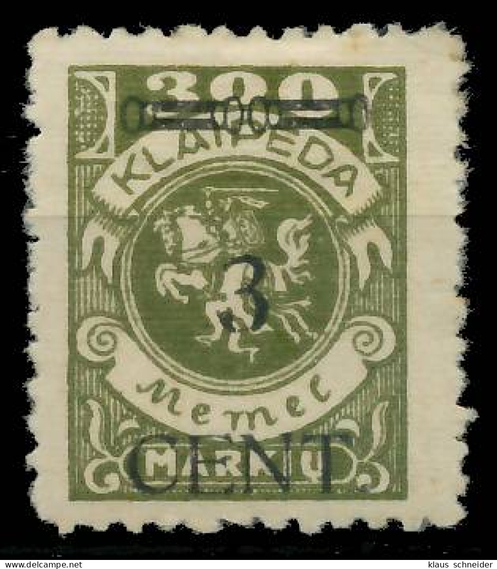 MEMEL 1923 Nr 179II Ungebraucht X41E66E - Memel (Klaïpeda) 1923