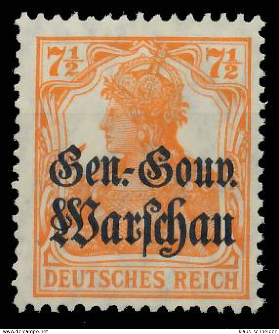 BES. 1WK D-POST IN POLEN Nr 9a Postfrisch X43B612 - Besetzungen 1914-18