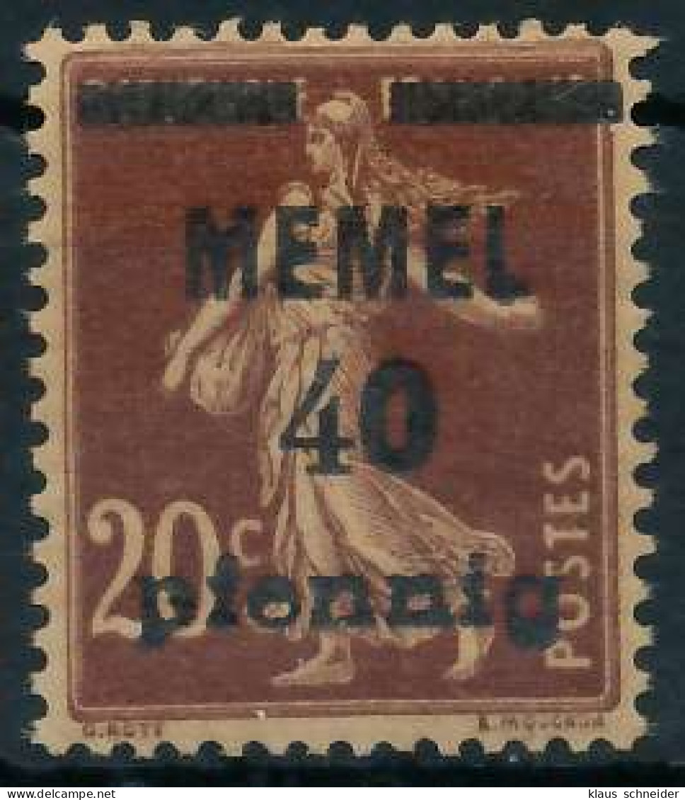 MEMEL 1920 Nr 22b Postfrisch Gepr. X4478C6 - Memel (Klaipeda) 1923