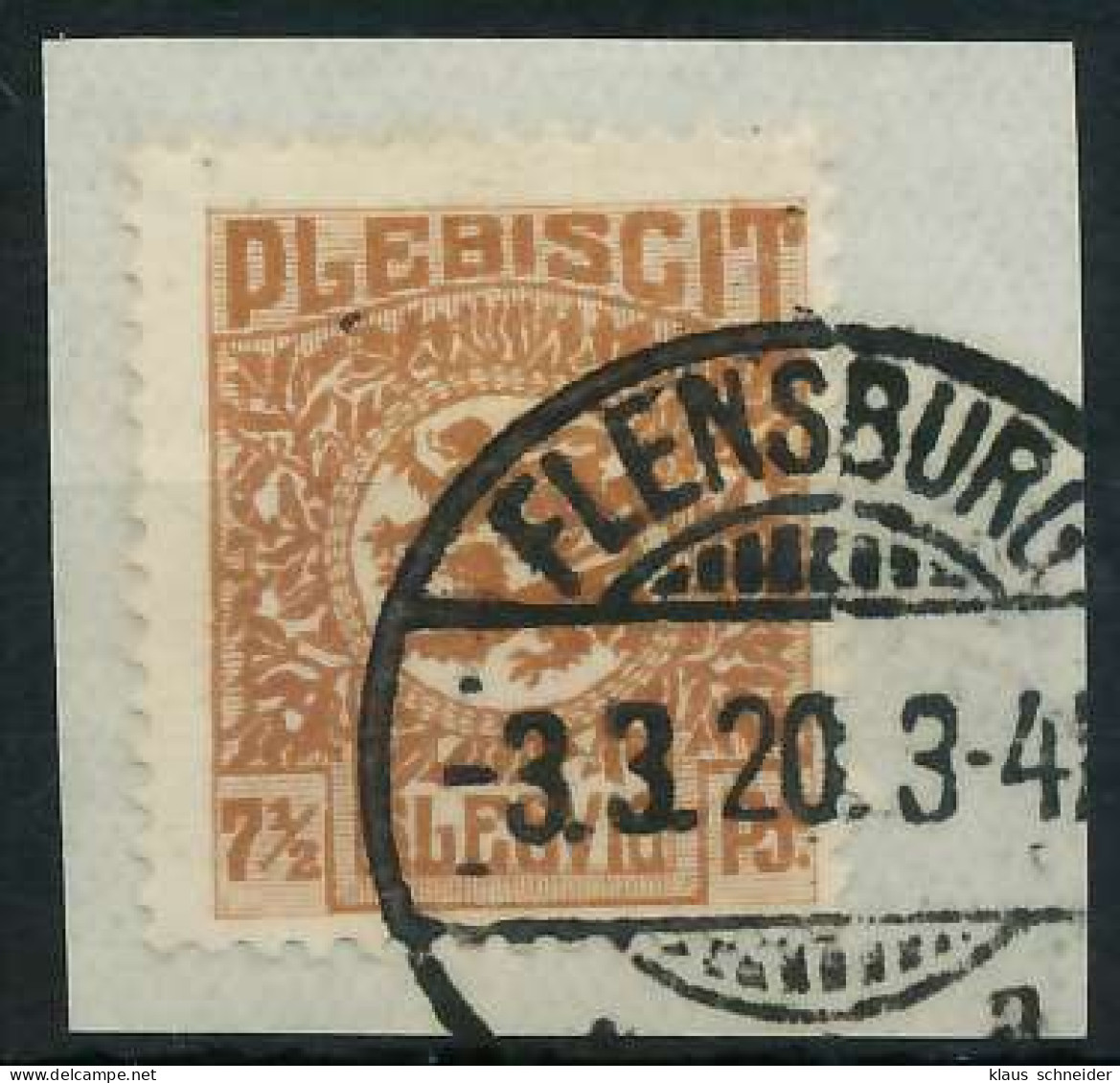 ABSTGEB SCHLESWIG Nr 3 Zentrisch Gestempelt Briefstück X4C3762 - Other & Unclassified
