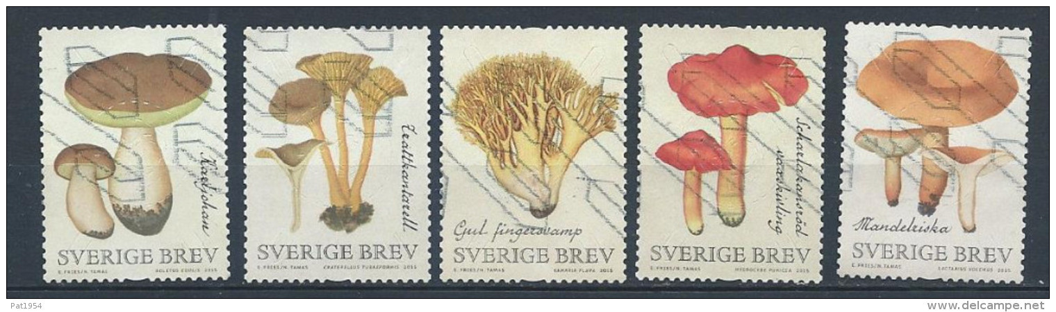 Suède 2015 Série Oblitérée Champignons - Used Stamps