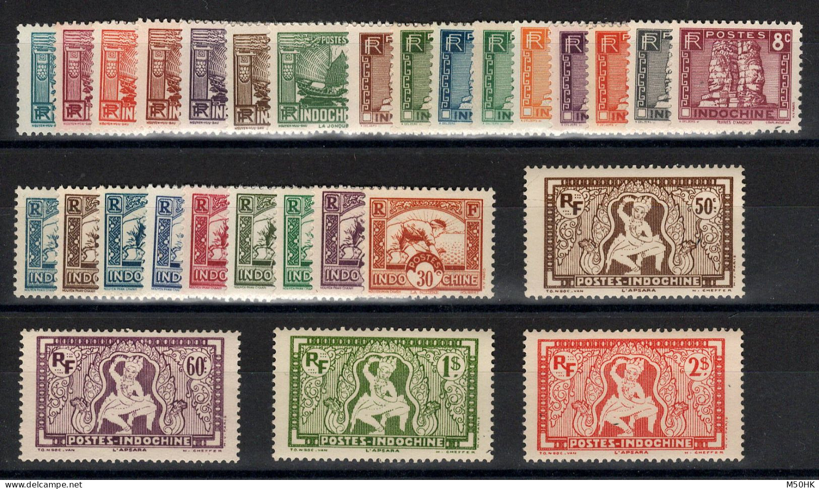 Indochine - YV 150 à 170 N* (des N**) MH Complète 29 Valeurs , Cote 37,50 Euros - Unused Stamps