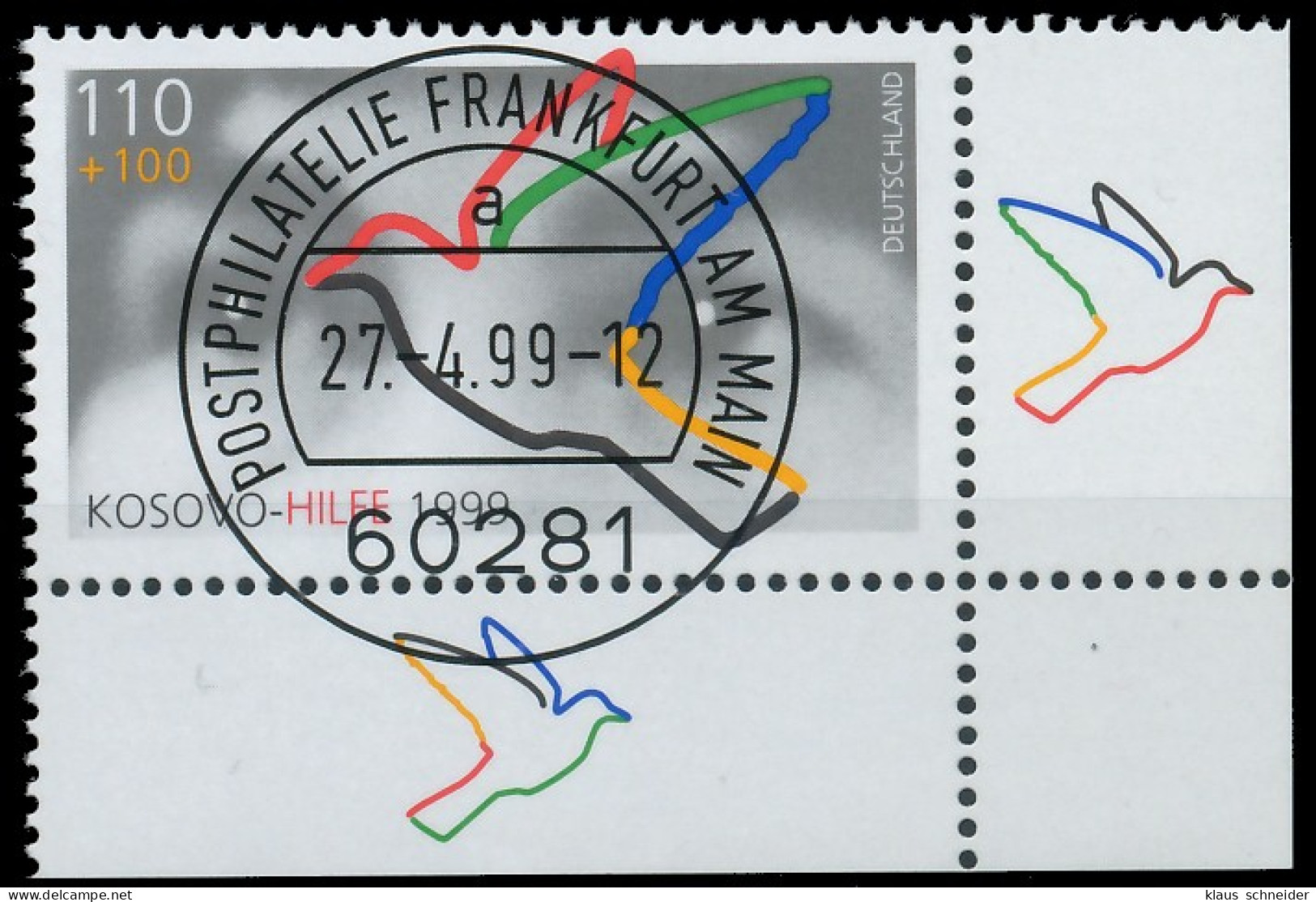 BRD BUND 1999 Nr 2045 Zentrisch Gestempelt ECKE-URE X55281E - Used Stamps