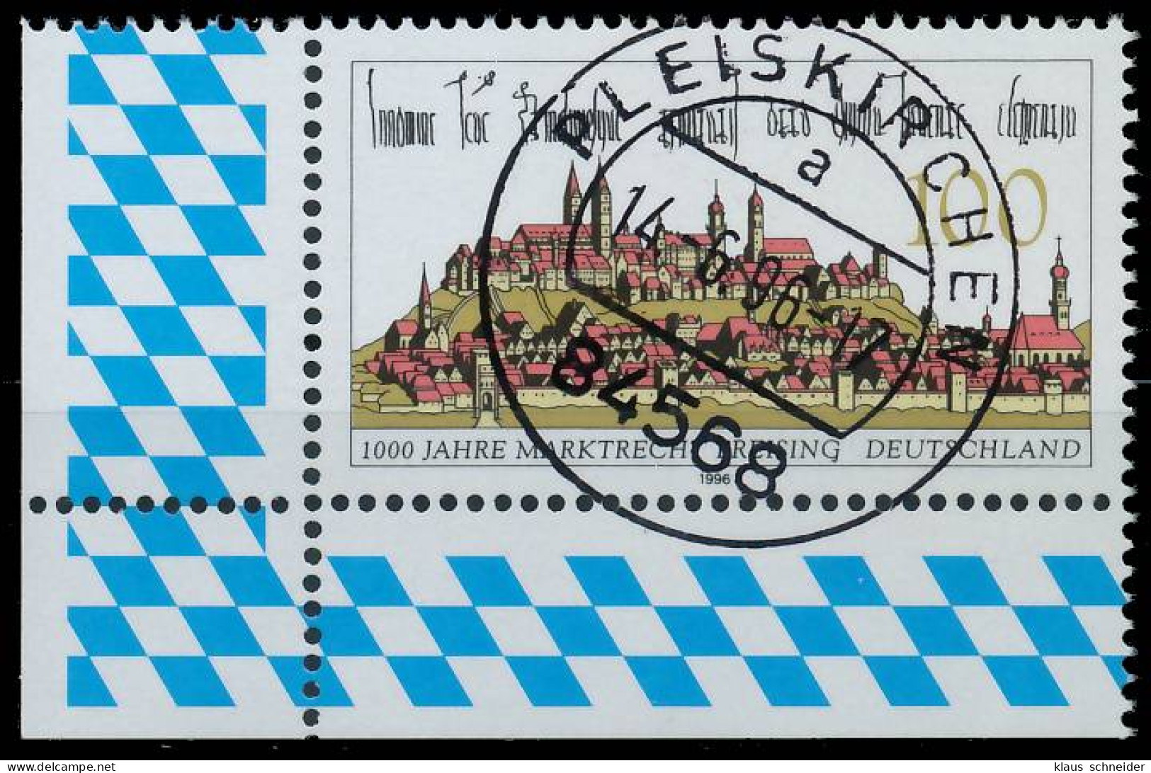 BRD BUND 1996 Nr 1856 Zentrisch Gestempelt ECKE-ULI X56623A - Used Stamps