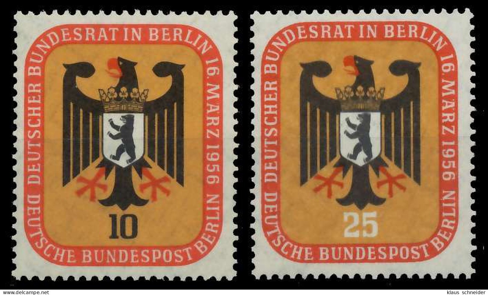 BERLIN 1956 Nr 136-137 Postfrisch SA2568E - Unused Stamps