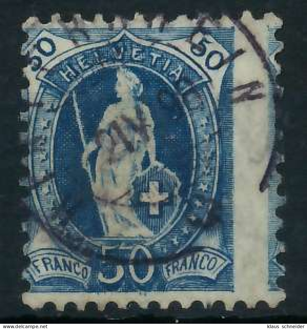 SCHWEIZ STEHENDE HELVETIA Nr 62YCd Zentrisch Gestempelt X6B632A - Used Stamps