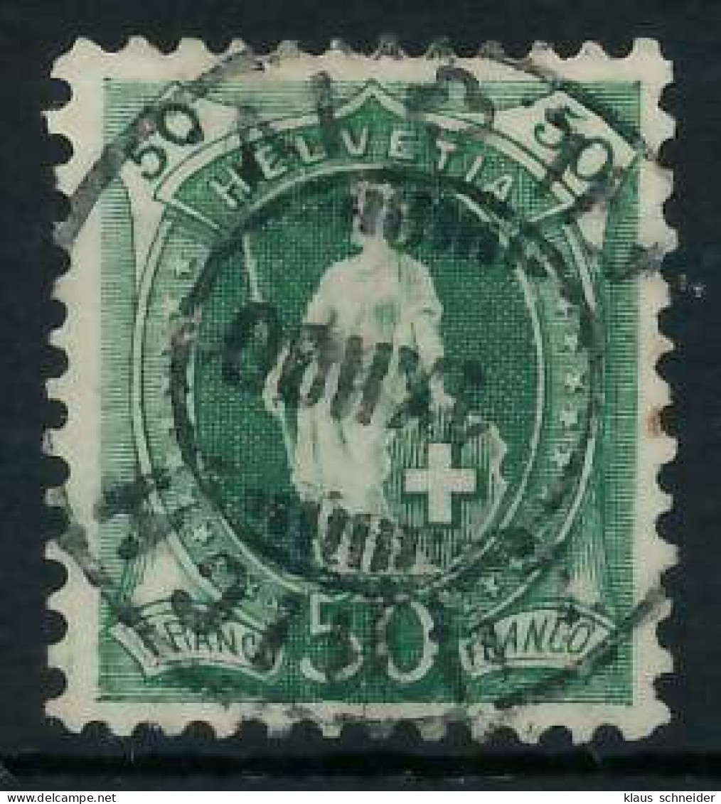 SCHWEIZ STEHENDE HELVETIA Nr 69Cc Zentrisch Gestempelt X6B6342 - Used Stamps