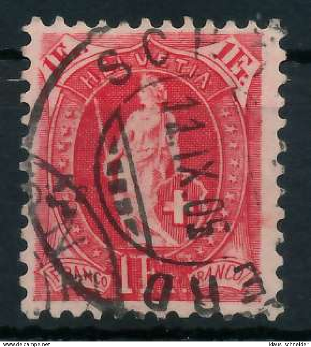 SCHWEIZ STEHENDE HELVETIA Nr 70Cb Zentrisch Gestempelt X6B6372 - Used Stamps