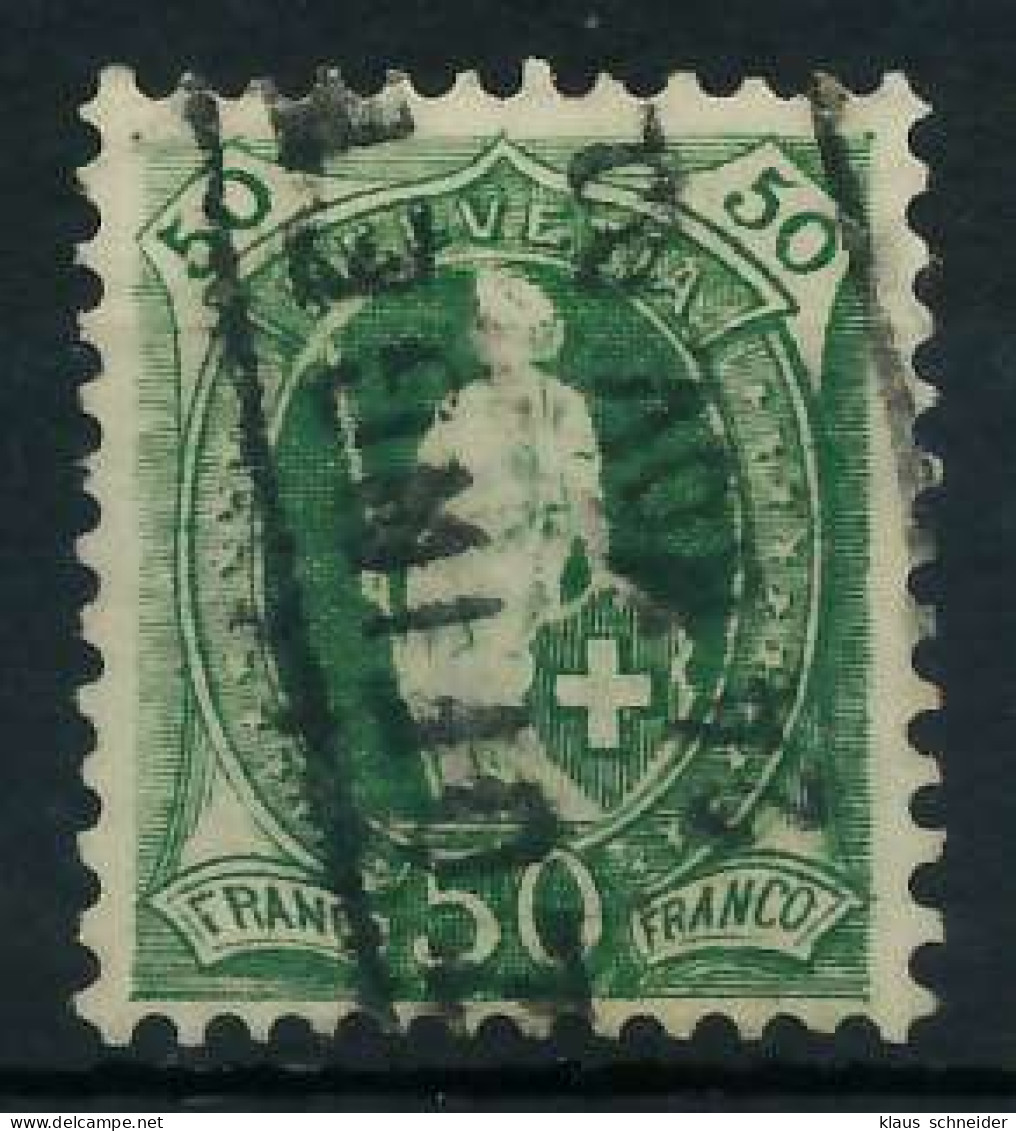 SCHWEIZ STEHENDE HELVETIA Nr 69Ca Zentrisch Gestempelt X6B6346 - Used Stamps