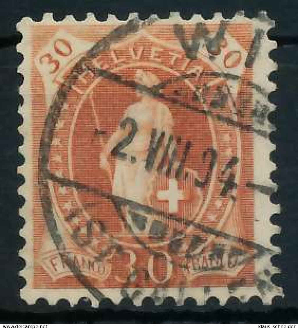 SCHWEIZ STEHENDE HELVETIA Nr 60YD Gestempelt X6B63AA - Used Stamps