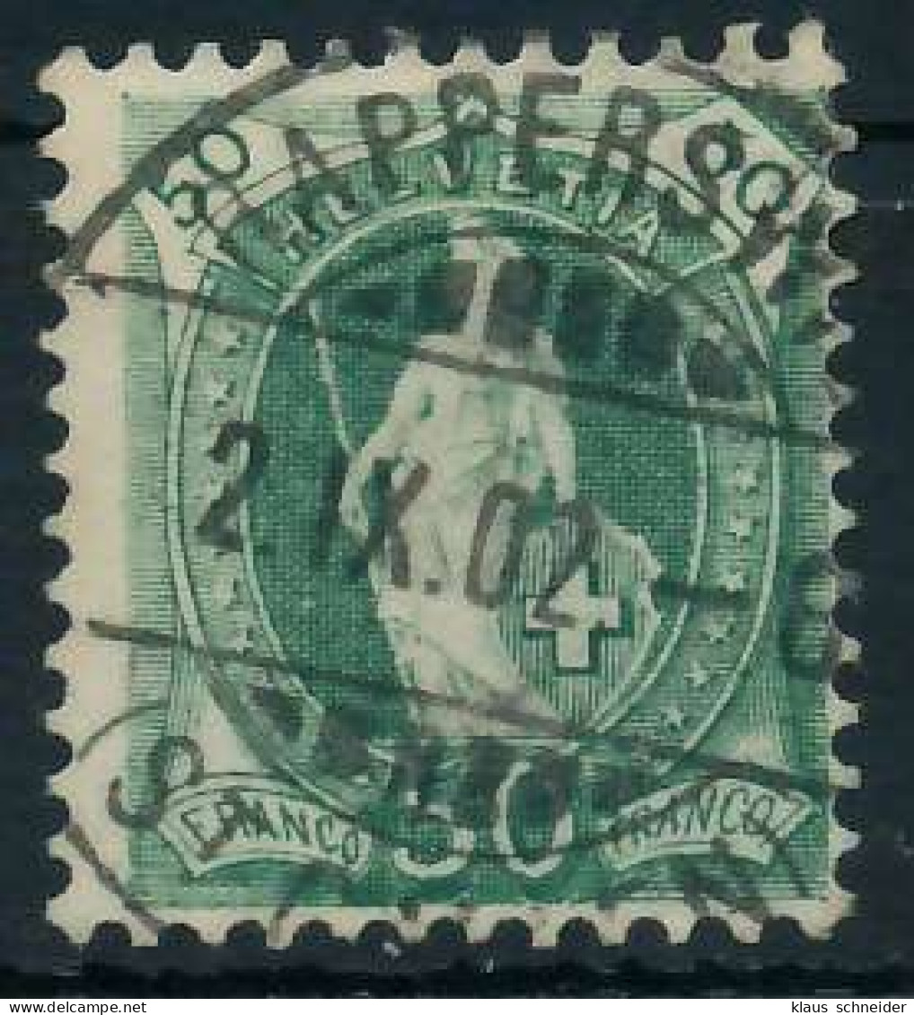 SCHWEIZ STEHENDE HELVETIA Nr 69D Zentrisch Gestempelt X6B63E6 - Used Stamps
