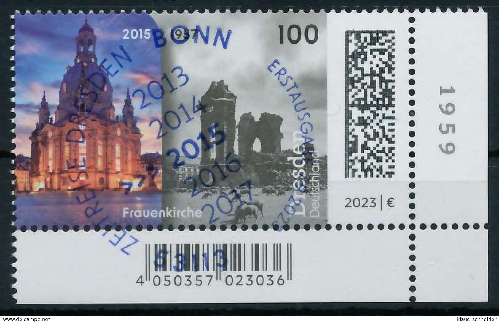 BRD BUND 2023 Nr 3785 ESST Zentrisch Gestempelt ECKE-URE X6C27B6 - Used Stamps