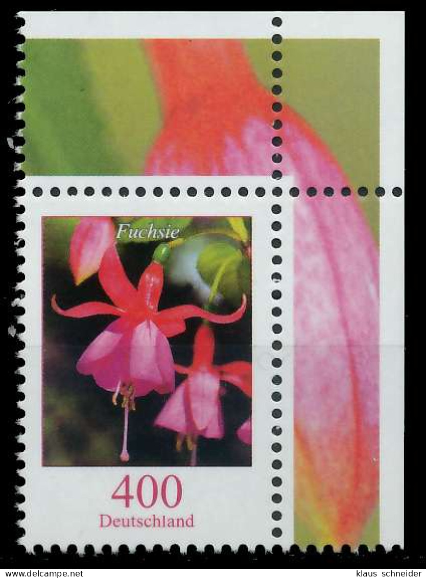 BRD BUND DS BLUMEN Nr 3190 Postfrisch ECKE-ORE S398F4E - Unused Stamps