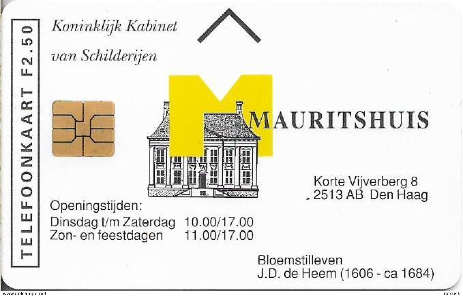 Netherlands - KPN - Chip - CRD072 - Mauritshuis, 03.1995, 2.50ƒ, 1.000ex, Mint - Privé