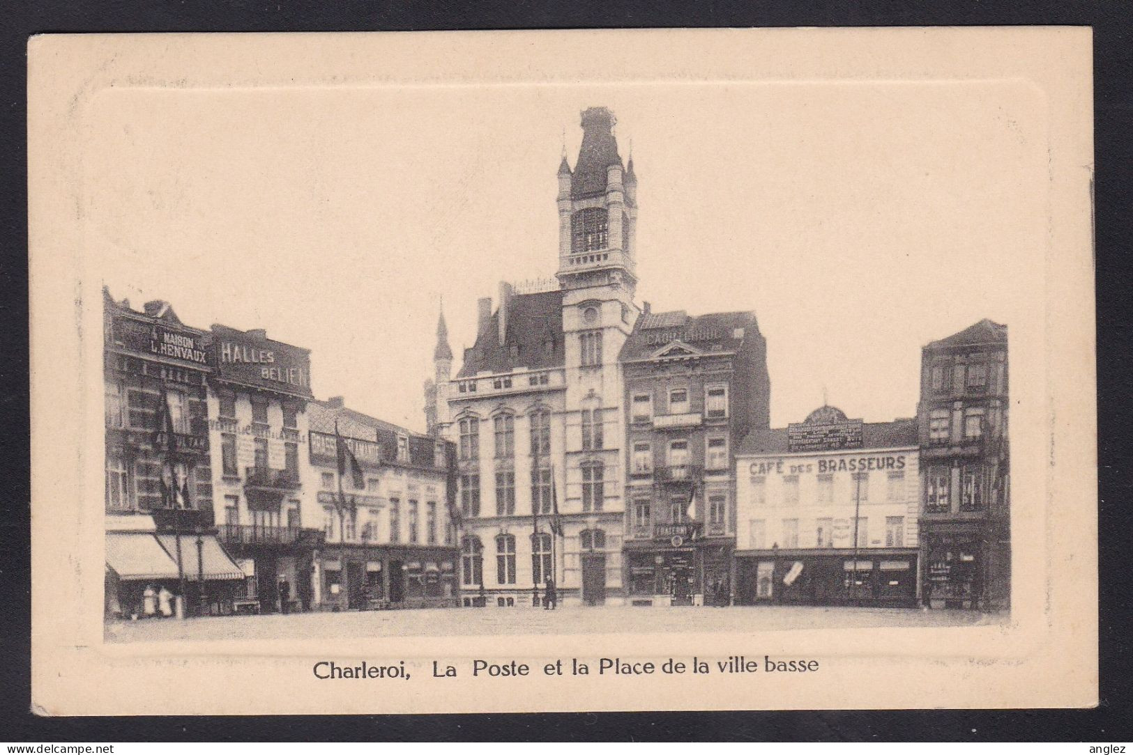 Belgium - Charleroi - La Poste Et La Place De La Ville Basse / Post Office Posted 1923 - Charleroi