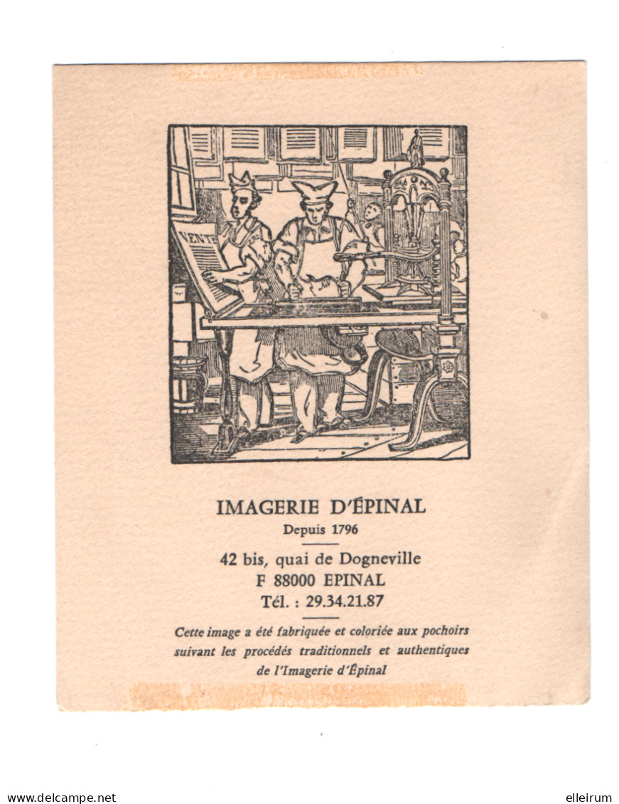 EPINAL (88) IMAGERIE D'EPINAL. IMAGE Aux POCHOIRS. - Zonder Classificatie