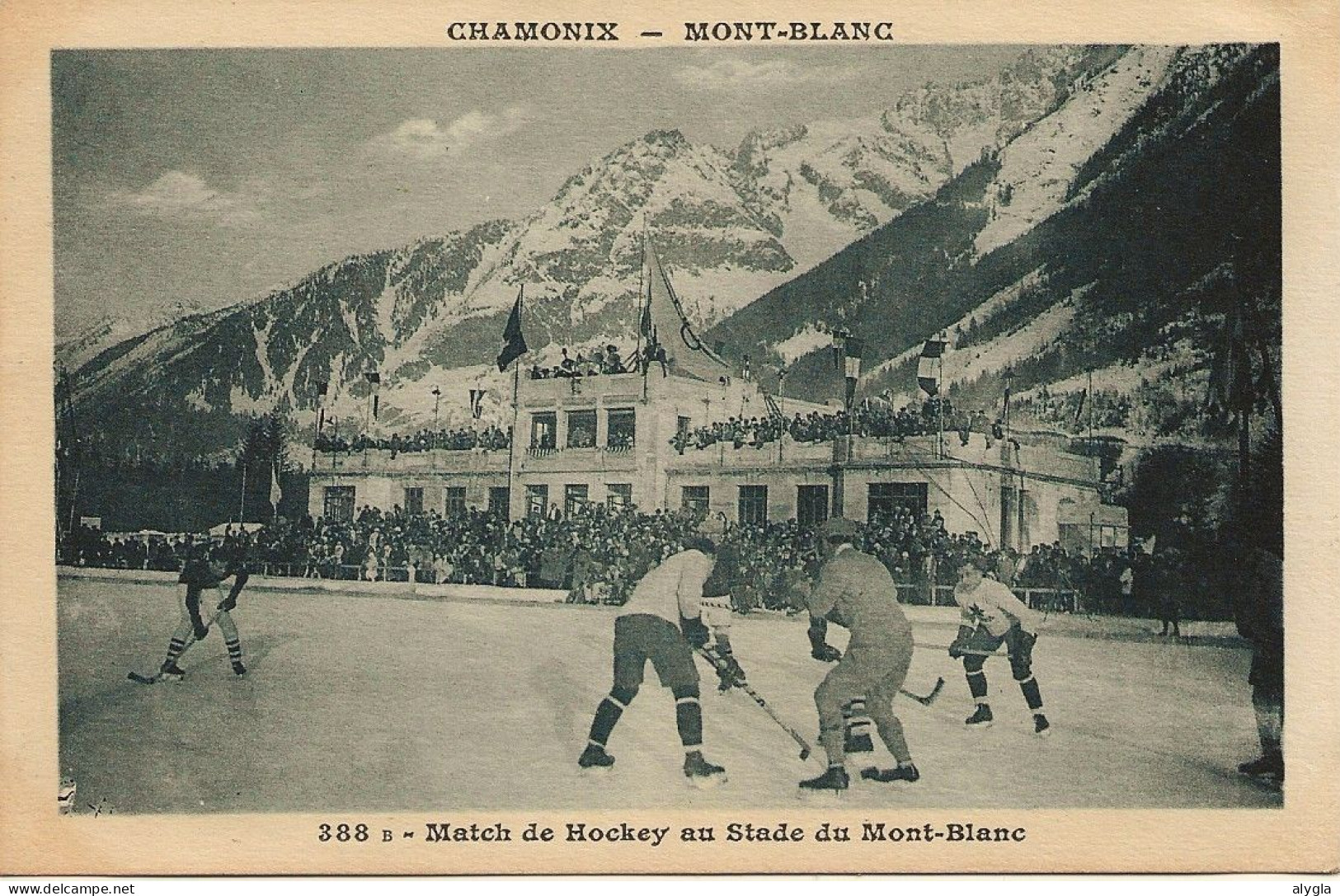 74 - CHAMONIX - Match Hockey Finale Canada / U.S.A. Le 3 Février CPA 388-B Sortie Du Carnet J.O. 1924 - éd. Aug. COUTTET - Chamonix-Mont-Blanc