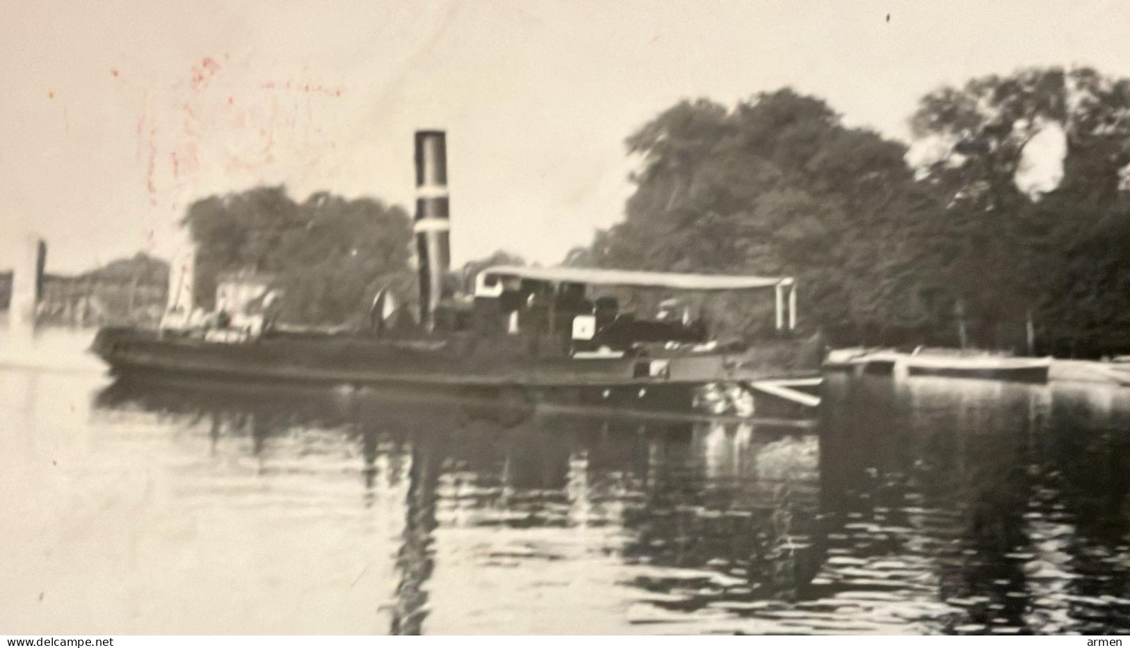 REAL PHOTO  CANAL Bateau à Vapeur  Remorqueur Peniche - Schiffe