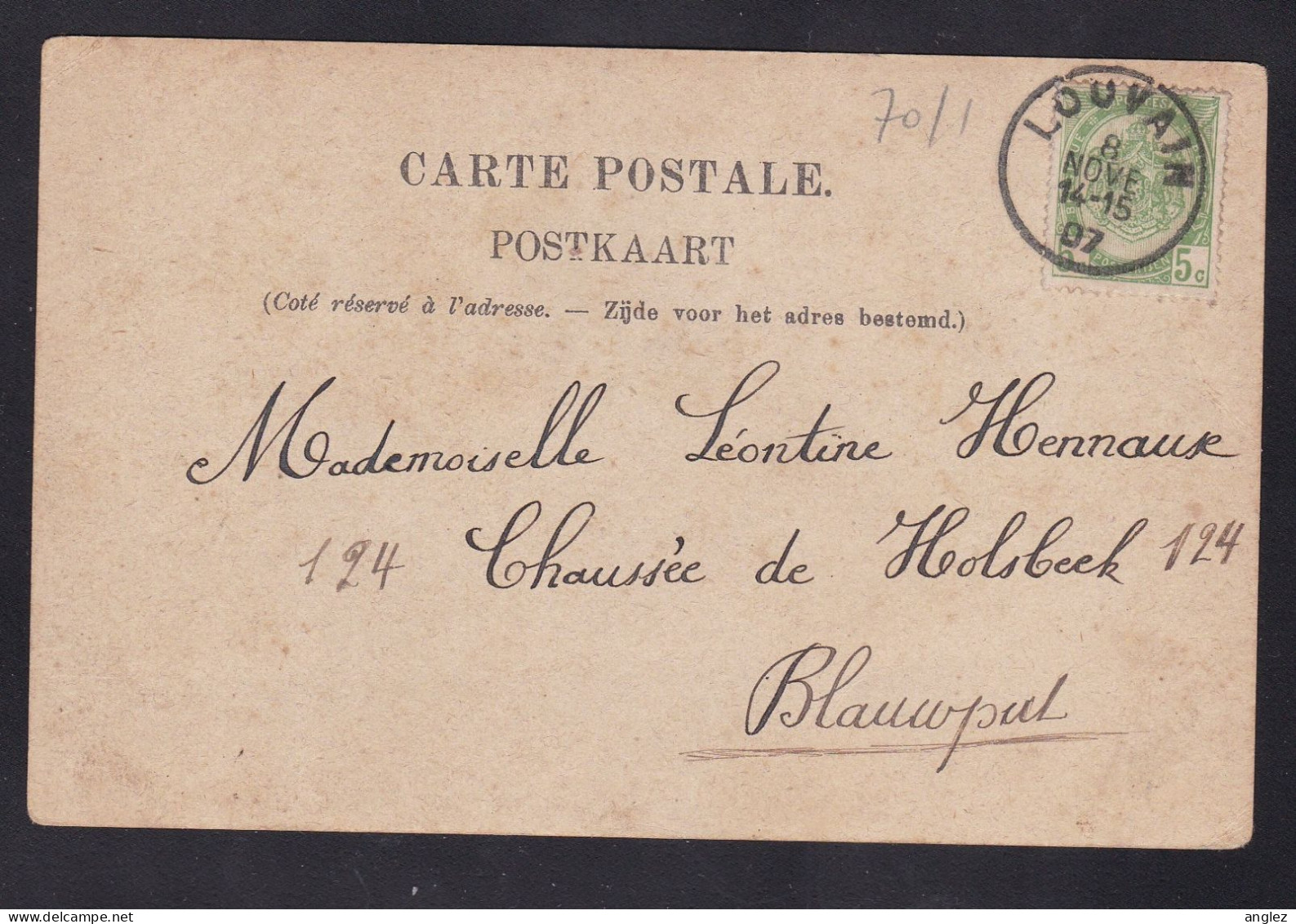 Belgium - Louvain / Leuven - La Poste (Place Marguerite) / Post Office Posted 1907 - Leuven