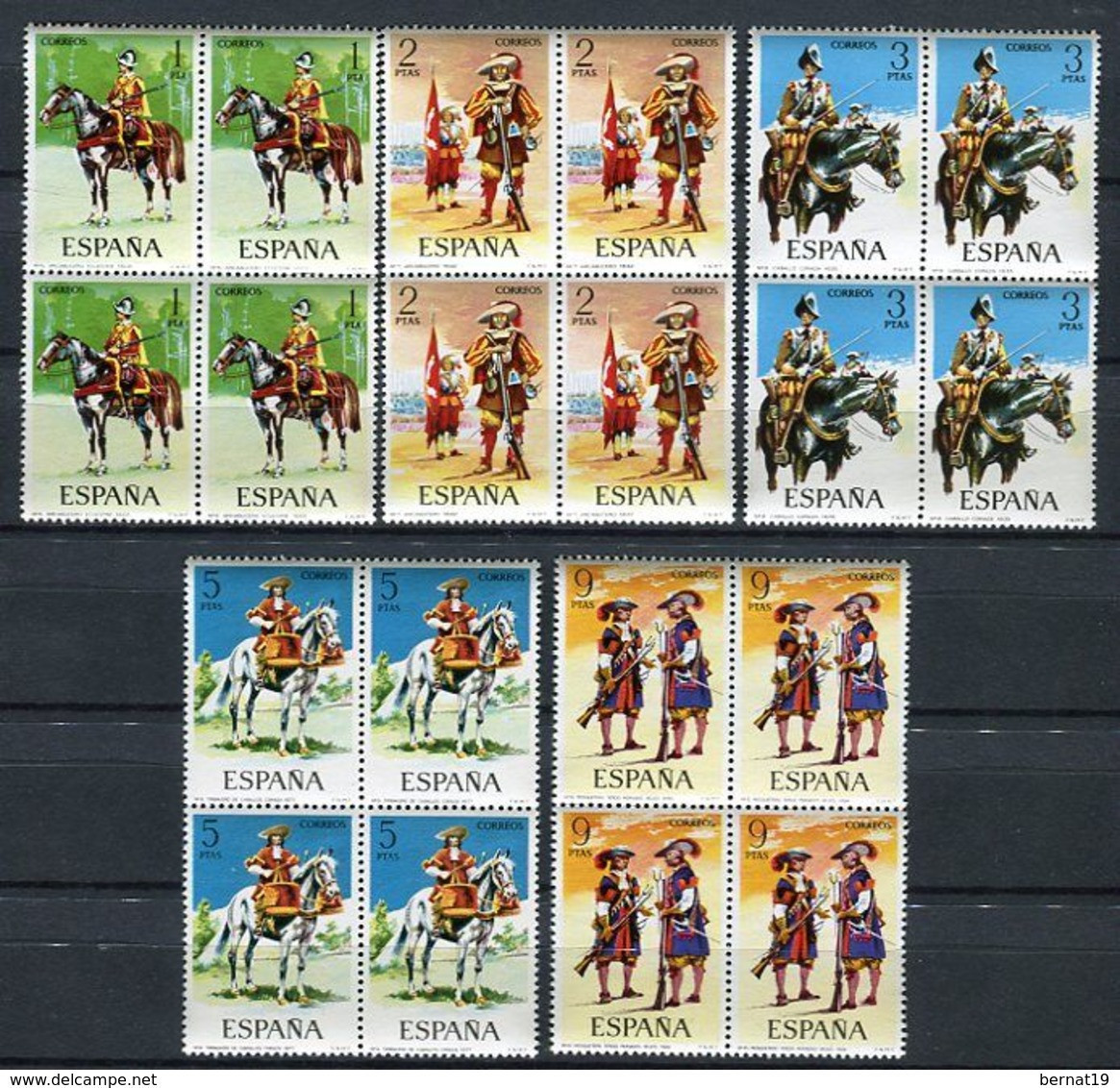 España 1974. Edifil 2167-71 X 4 ** MNH - Unused Stamps
