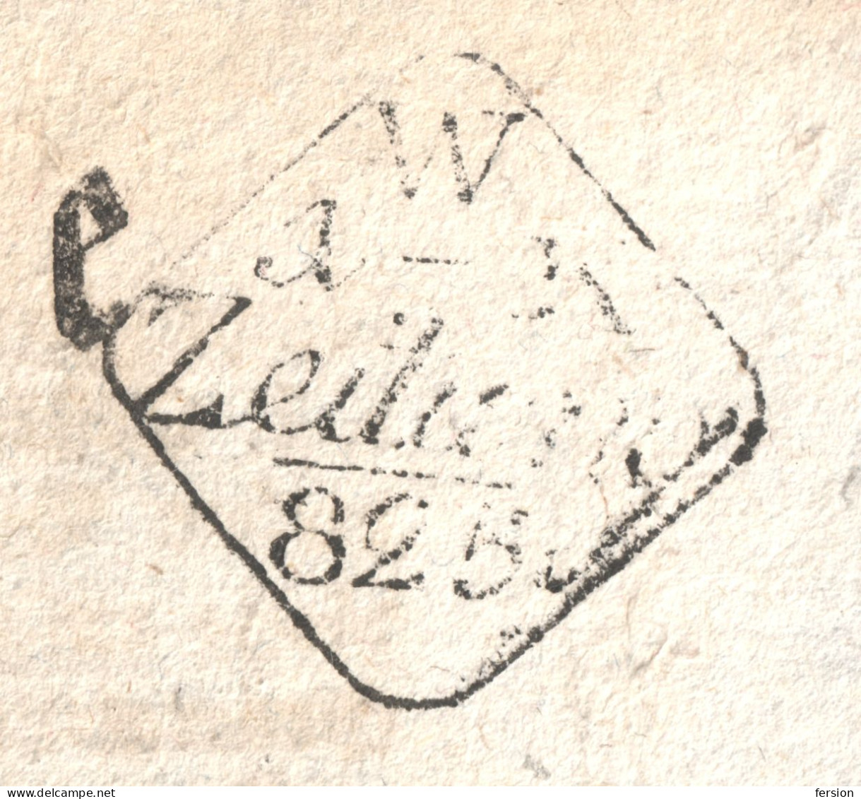 SIGNETTEN POSTMARK STAMP - Zeitungsstempel 1825 Austria - Revenue Tax Stamp - WIENER ZEITUNG Newspaper Signette - Steuermarken