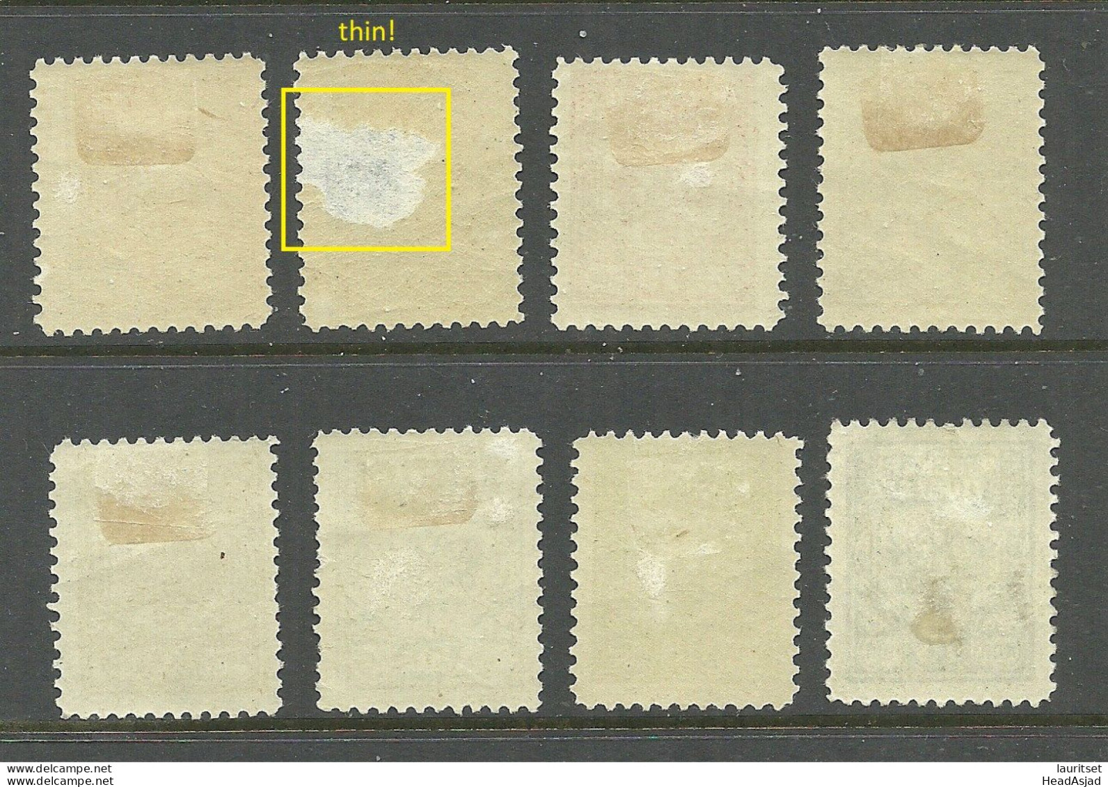 LETTLAND Latvia 1919 General Bermondt - Avalov Army In Latvia Complete Set Perforated * NB! 1 Stamp Is Thinned! - Lettonie