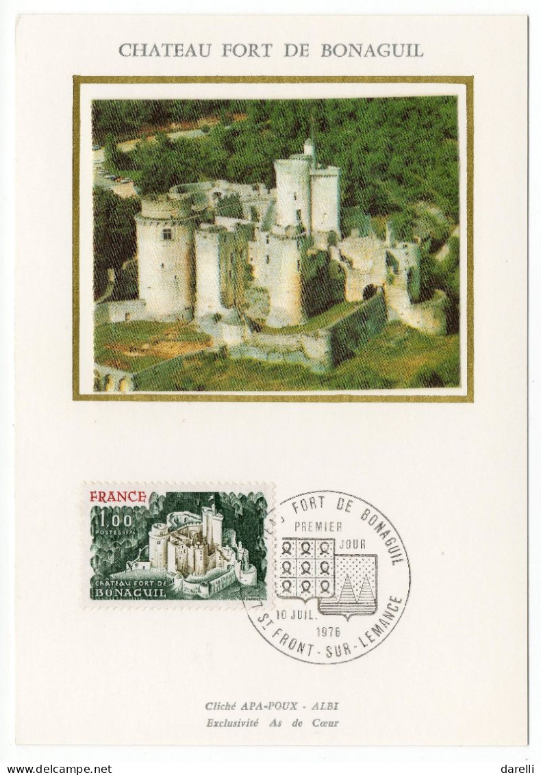 Carte Maximum 1976 - Chateau Fort De Bonaguil - YT 1871 - - 1970-1979