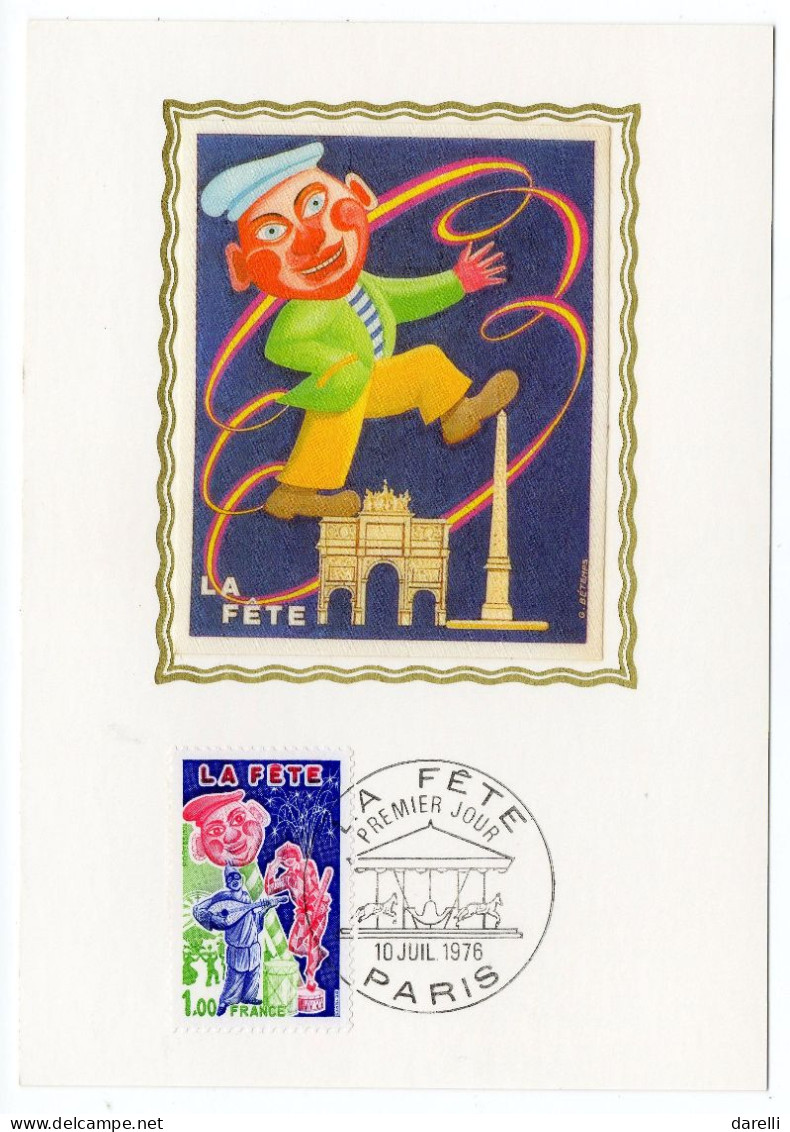 Carte Maximum 1976 - La Fête - YT 1888 - Paris - 1970-1979