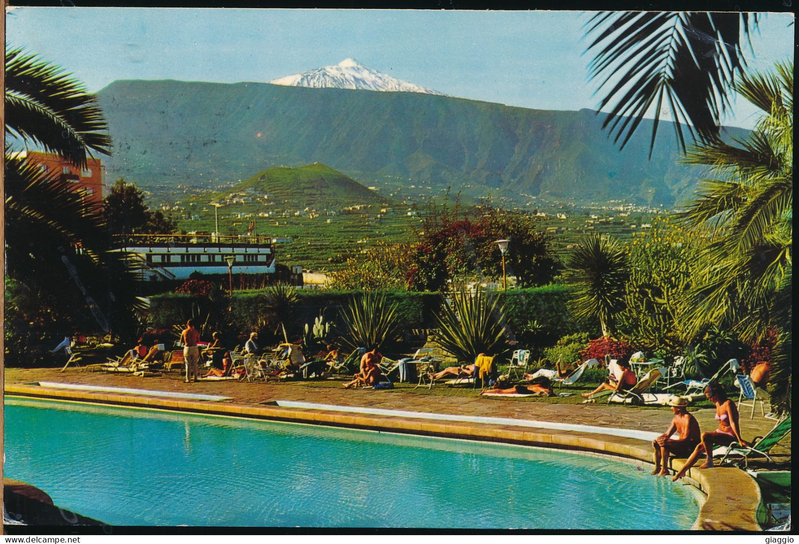 °°° 31022 - SPAIN - TENERIFE - PUERTO DE LA CRUZ - VALLE DE LA OROTAVA Y TEIDE - 1969 With Stamps °°° - Tenerife