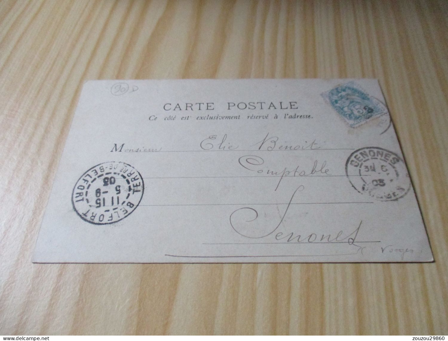 CPA Belfort (90).Vue Générale - Carte Datée Et Oblitérée Le 05/09/1903. - Belfort - Stadt