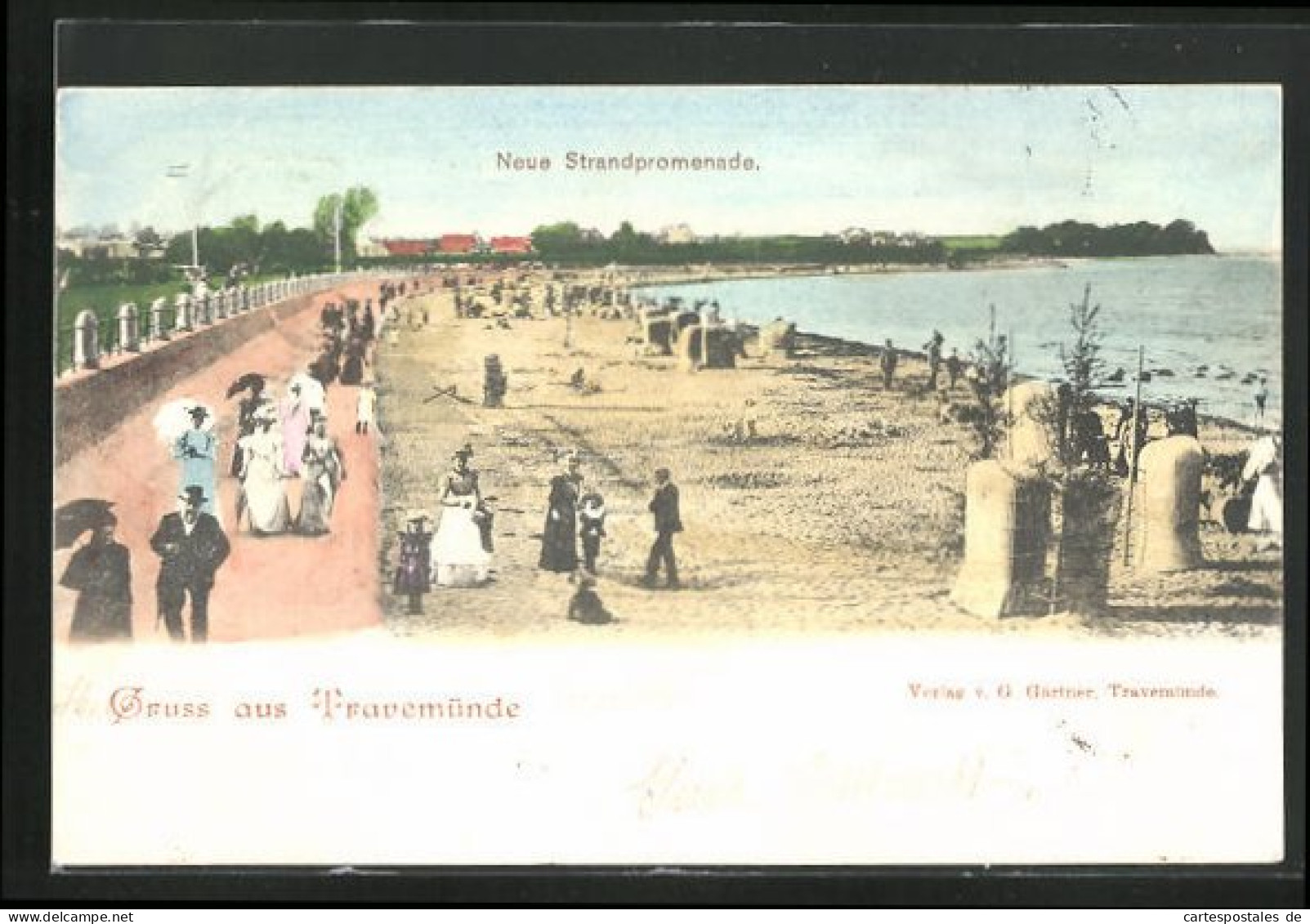 AK Travemünde, Neue Strandpromenade  - Luebeck-Travemuende