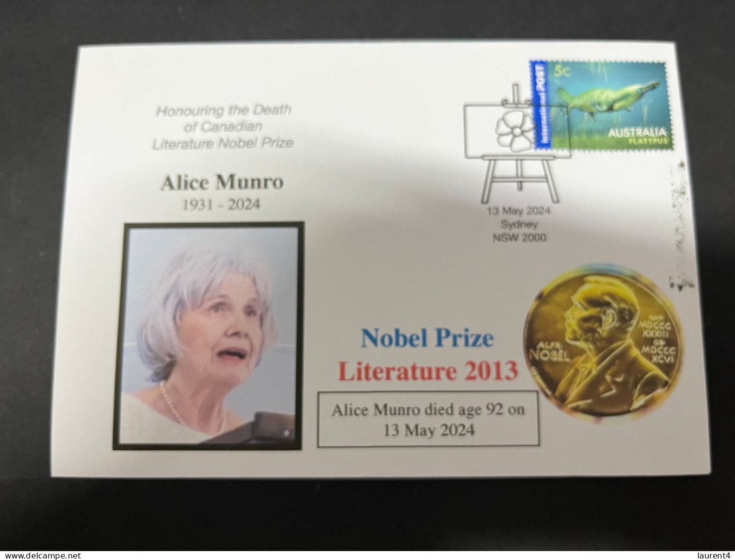 17-5-2024 (5 Z 17)  Death Of Canada Literature 2013 Nobel Prize - Alice Munro (age 92) - Ecrivains