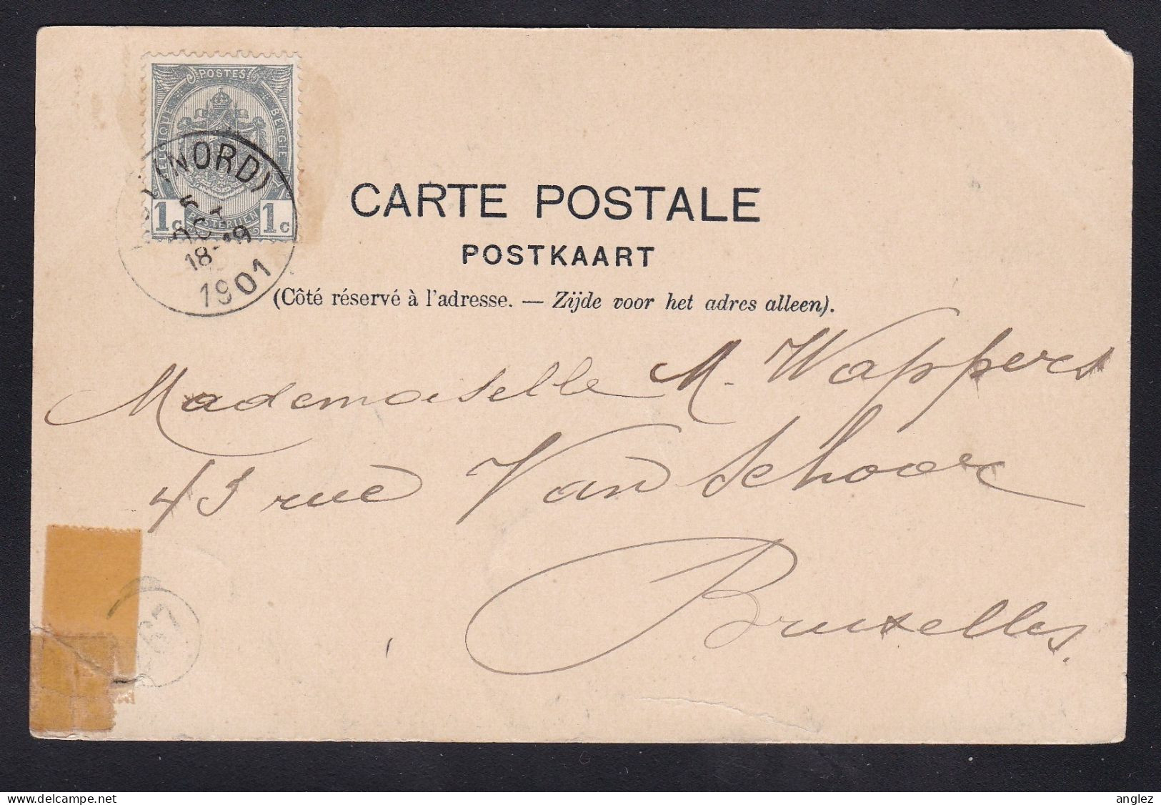 Belgium - Huy - La Grande Poste Poste / Post Office Posted 1901 To Brussells - Huy