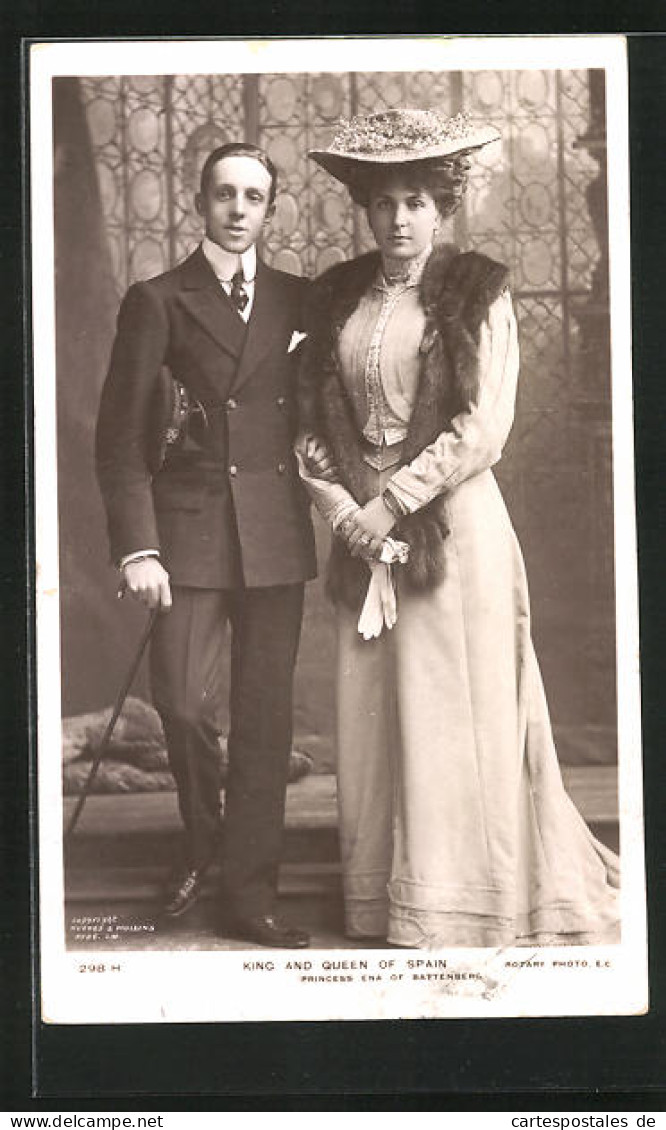 Postal King And Queen Of Spain (Princess Ena Of Battenberg)  - Königshäuser