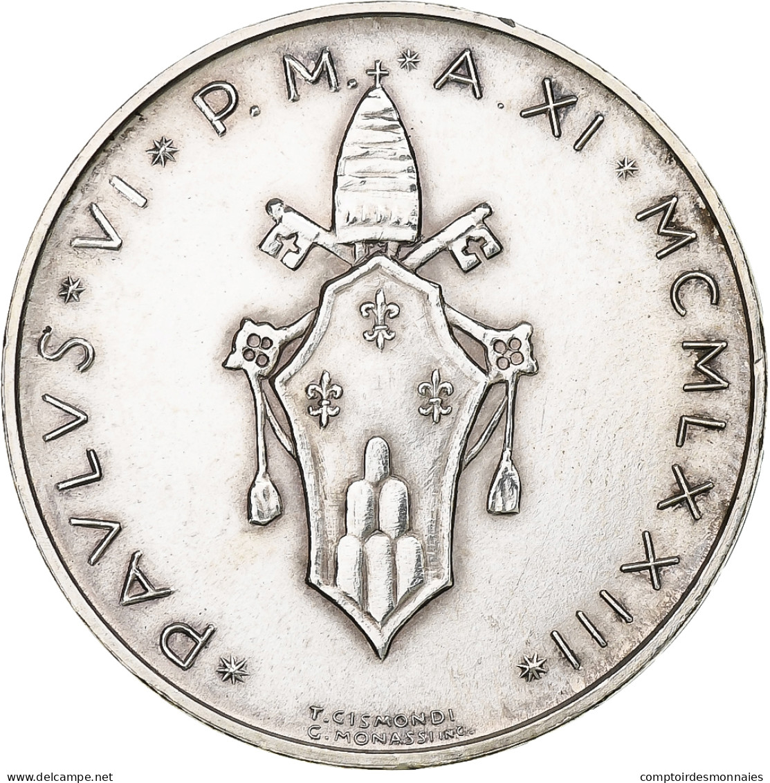 Vatican, Paul VI, 500 Lire, 1973 (Anno XI), Rome, Argent, SPL+, KM:123 - Vatican