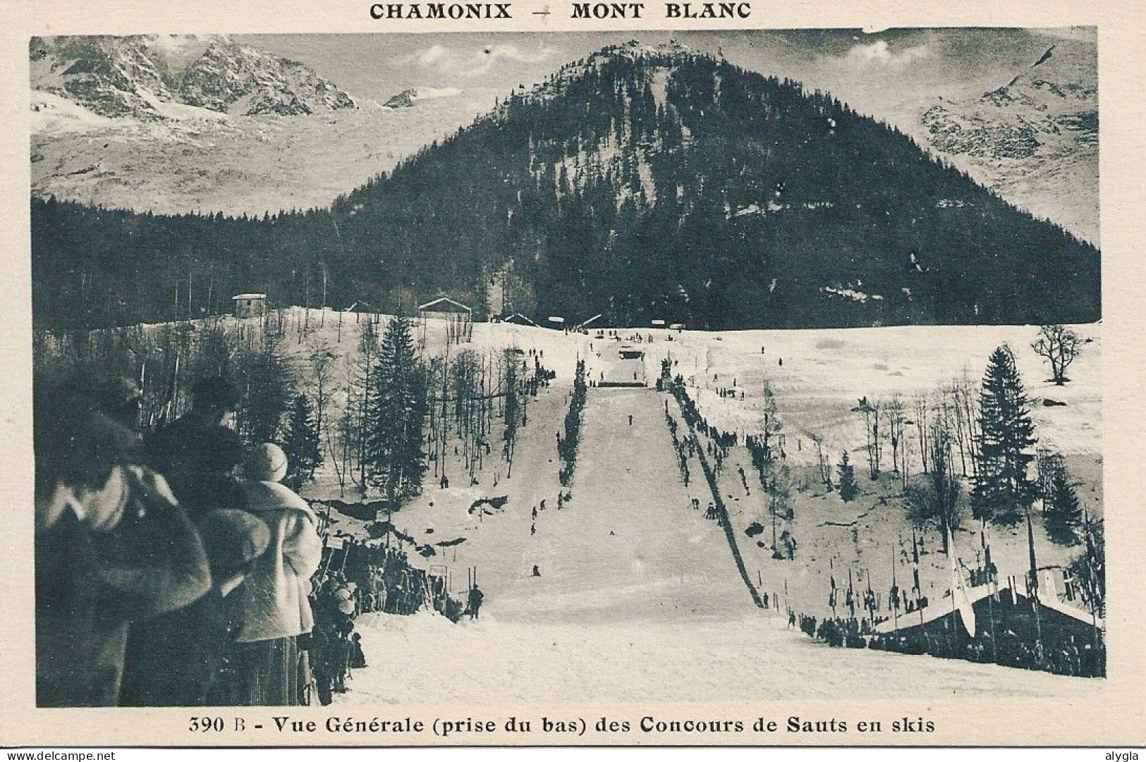 74 - CHAMONIX - LES BOSSONS Concours De Sauts - CPA 390-B Sortie Du Carnet J.O. 1924 - éd. Aug. COUTTET - Chamonix-Mont-Blanc