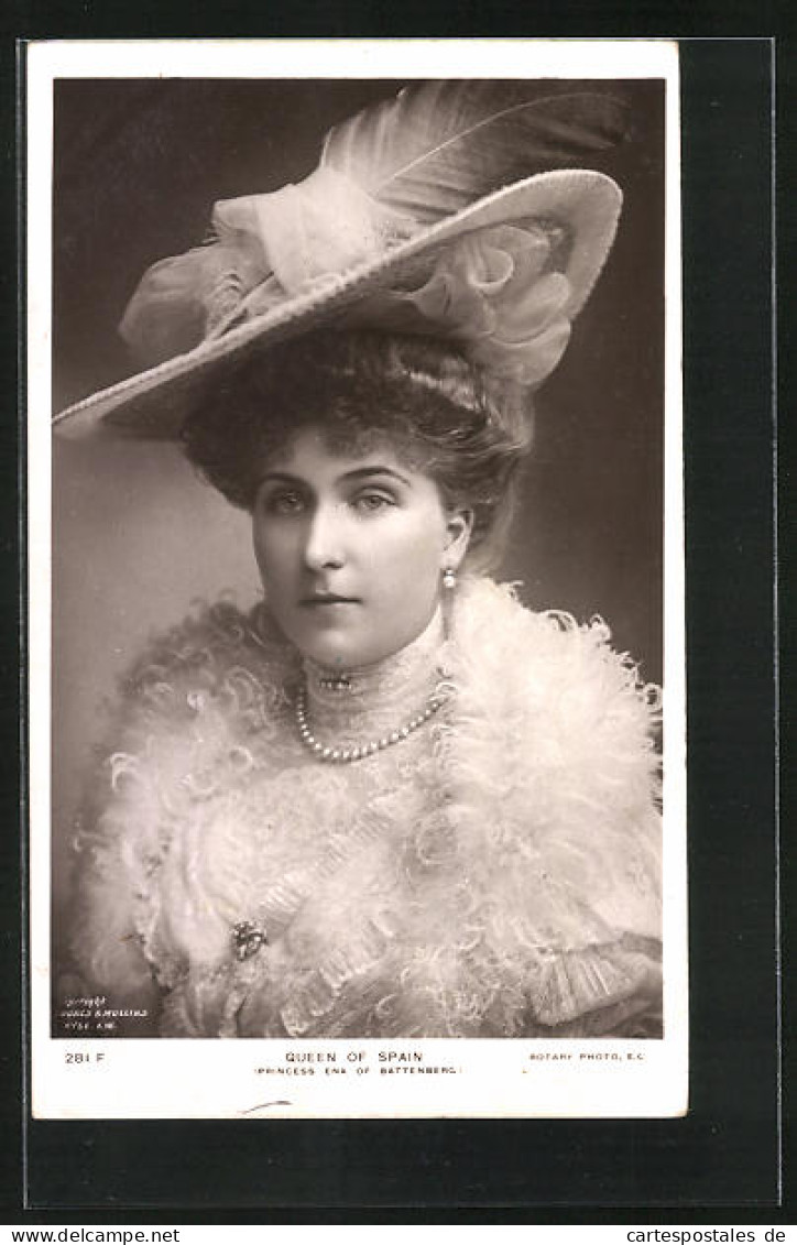 Postal Queen Of Spain - Princess Ena Of Battenberg  - Königshäuser