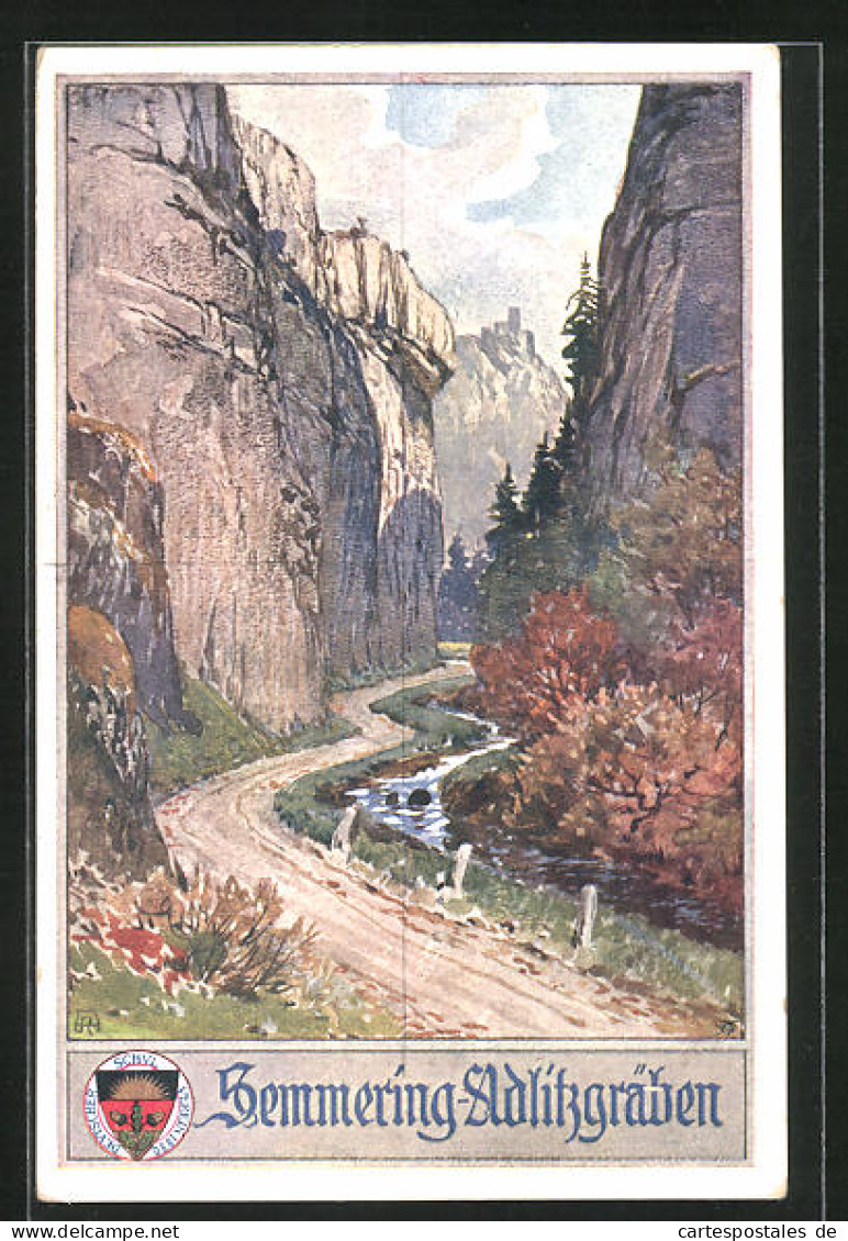 AK Deutscher Schulverein Nr. 451: Semmering - Adlitzgräben  - Guerre 1914-18