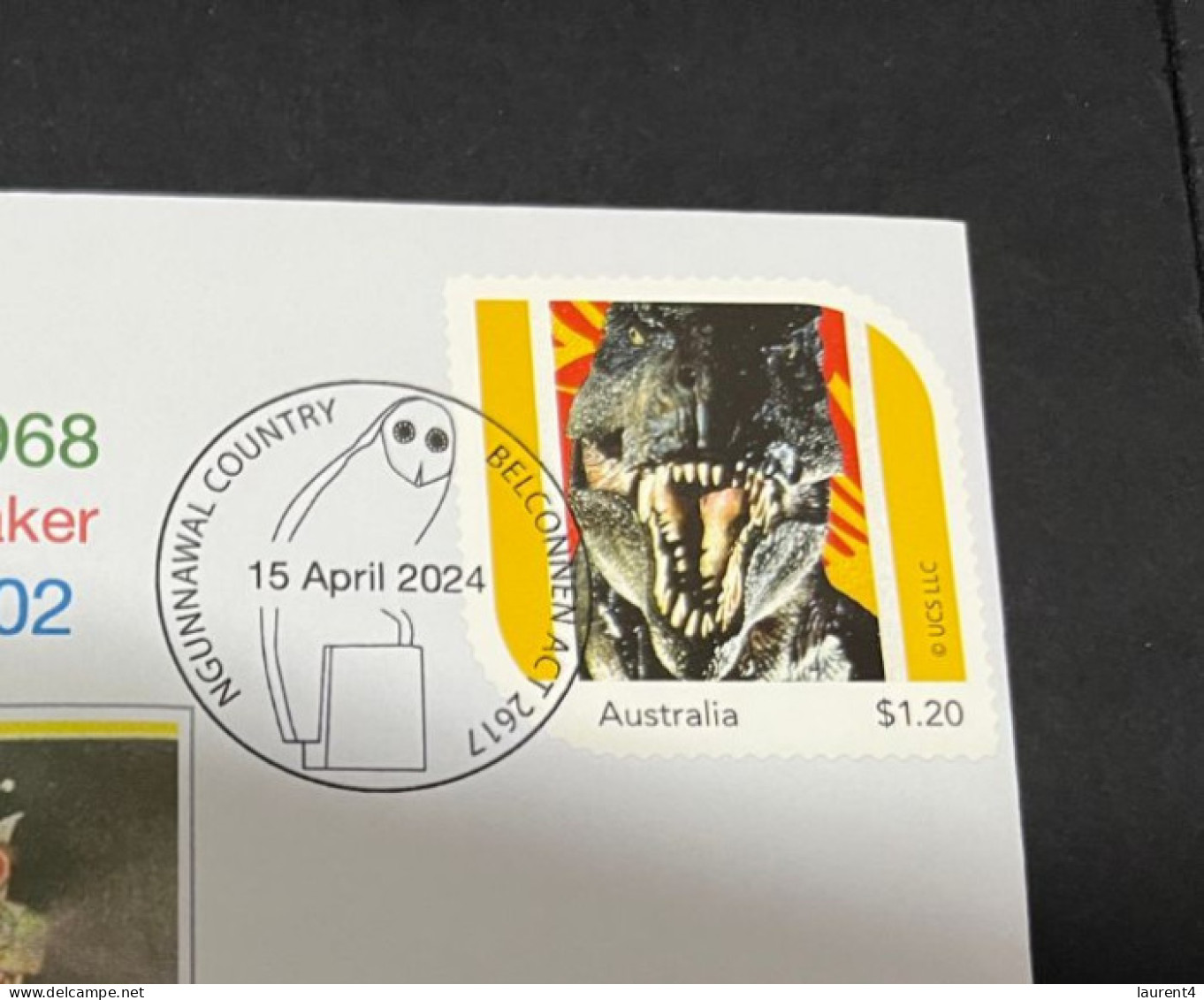 17-5-2024 (5 Z 17) Australian Personalised Stamp Isssued For Jurassic Park 30th Anniversary (Dinosaur & Fantasy Glades) - Prehistorics