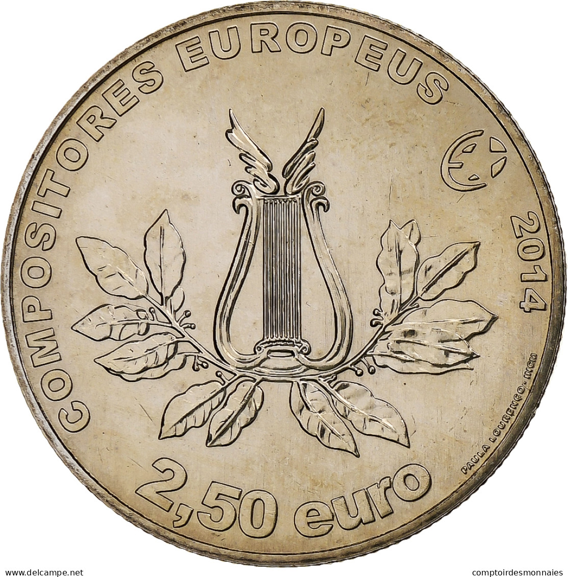 Portugal, 2,5 Euro, Marcos Portugal, 2014, Lisbonne, Cupro-nickel, SPL - Portogallo