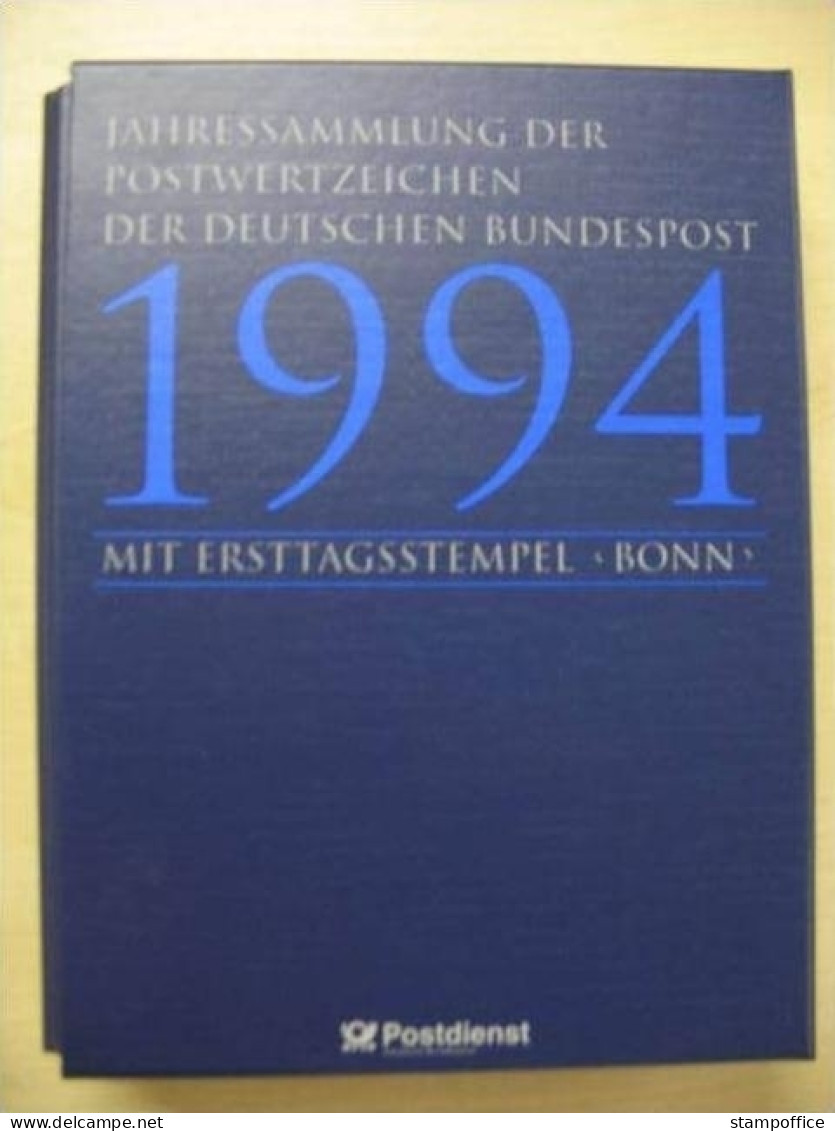 DEUTSCHLAND JAHRESSAMMLUNG 1994 ERSTTAGSSTEMPEL BONN - Gebruikt